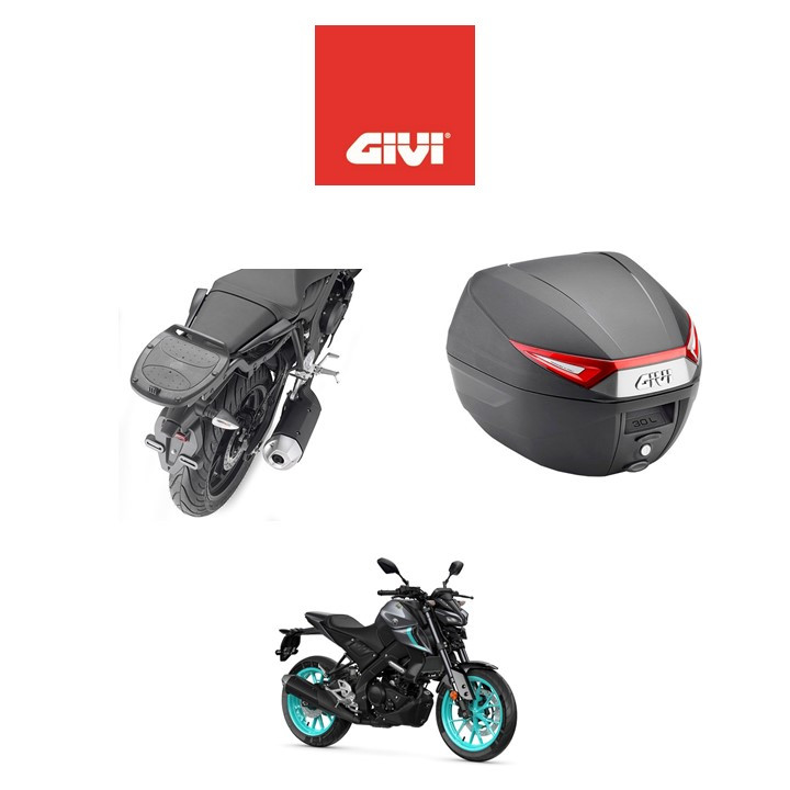 Givi/Kappa 30l Top Box Kit For Yamaha MT-125 2020 Onwards