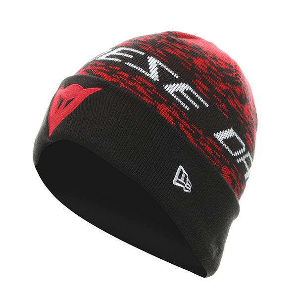 Dainese Demo Camo Cuff Beanie 606 Wooly Hat - Black & Red