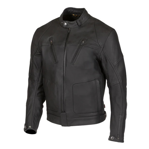 Merlin Gable II Waterproof Leather Motorcycle Jacket AAA Rated - Black
