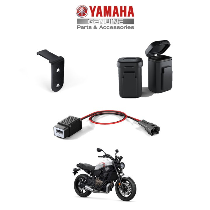 Genuine Yamaha USB Plug Outlet & Mount for XSR700 2022 Onwards