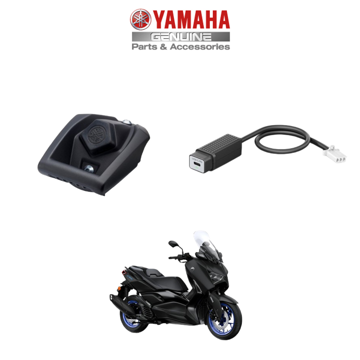Genuine Yamaha XMAX 2022 Onwards Phone Holder/USB-C Charger Kit