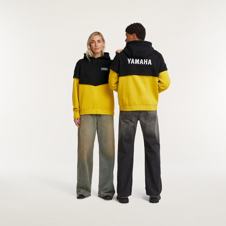 Genuine Yamaha Sports Heritage Hoodie Yellow/Black NUPT - Unisex