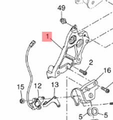 Genuine Yamaha BRACKET, ADAPTER 1 For MT-07/XSR700/Tracer 7 2024 - B34-274A3-01