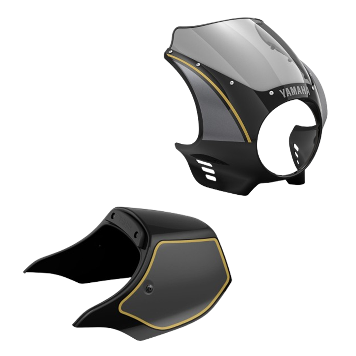 Genuine Yamaha XSR900 2025 Onwards Mini Fairing Kit + Seat Cowl Kit - Black & Gold