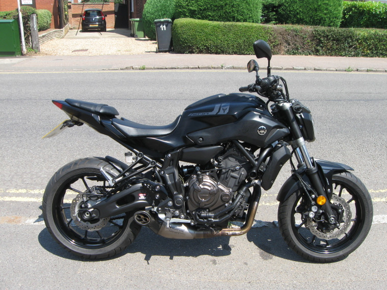 Yamaha MT-07. Just 3249 miles from new! Akrapovic, tail tidy fitted. 