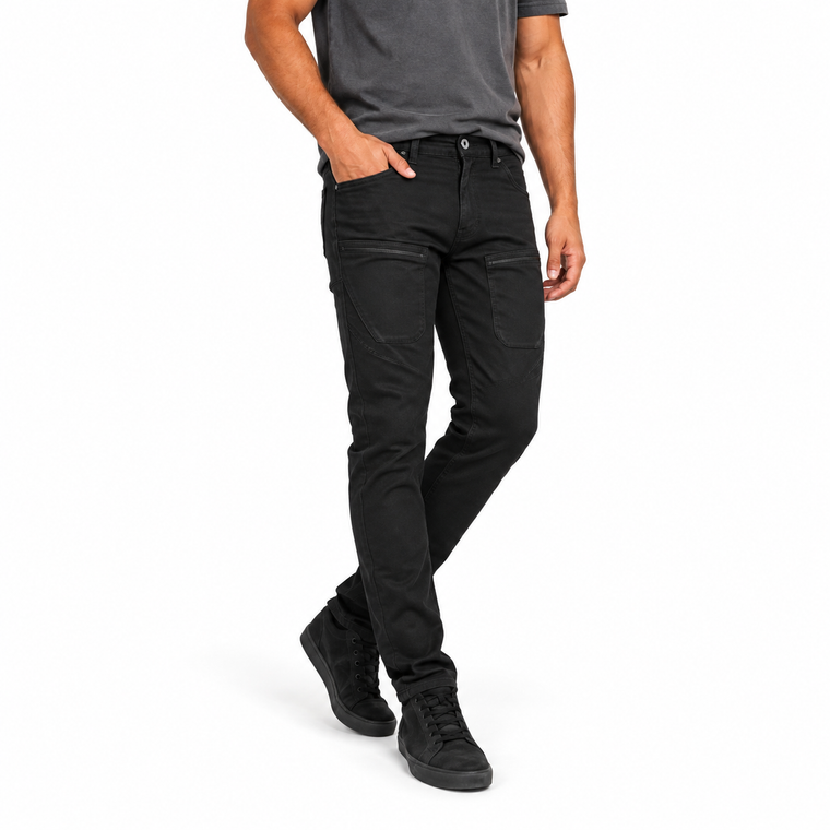 Richa Badlands Cargo D3O AA Motorcycle Trousers - Black