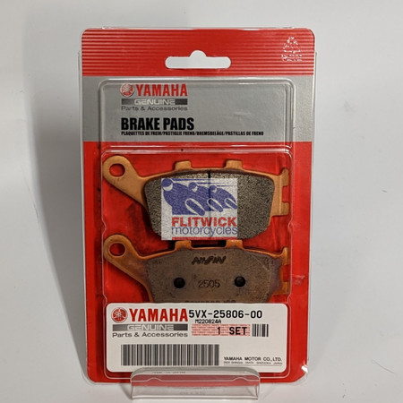 Genuine Yamaha YZF-R, MT, XSR, & Tracer Rear Brake Pad Pair Set flk041286