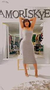 Gray daze : body con dress 