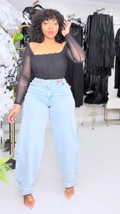 Barrel   Jean  cargo  joggers 