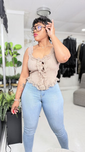Model wearing size medium
