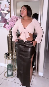 Chocolate maxi skirt : plus size