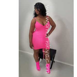 Live ya life :neon pink body con 