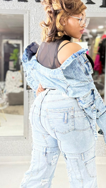 JUST ENOUGH JACKET : BLUE  JEAN