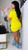 Two tone chain dress : yellow