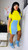 Two tone chain dress : yellow