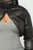 EAST COAST VIBES : BLACK PUFFER crop Coat 
