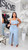 Bag it : denim two piece cargo set : light blue 