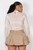mock neck crisp body suit : white 