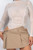 mock neck crisp body suit : white 