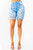 High waist distressed denim shorts plus size