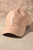 Pebbled vegan leather hat : taupe color