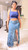 Denim split plus size skirt