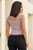 Sweetheart neck ribbed top : taupe 