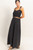 Smocked bust top and wide pants set : black