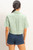 Collard V neck -Top : AmoriSkye style : sage color