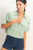 Collard V neck -Top : AmoriSkye style : sage color
