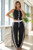 Not regular vest and barrel pant set