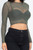 AmoriSkye crew neck mesh top : olive green 