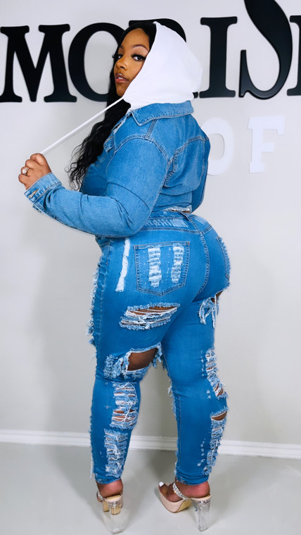 Hand me my hoodie : denim jacket 