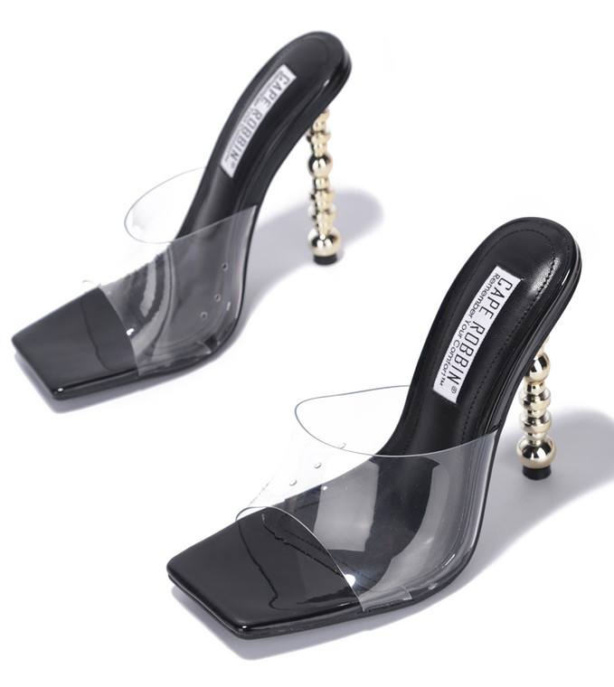 model walk it out heels : black 