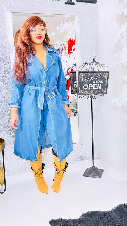 Denim boujie Trench : 