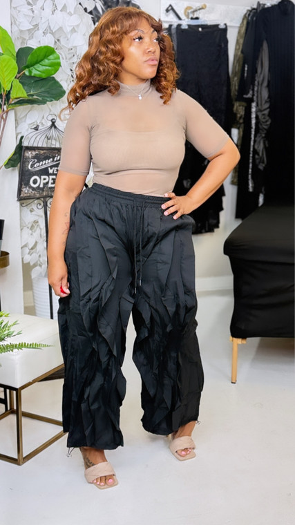 High fashion : oversized ruffle pants