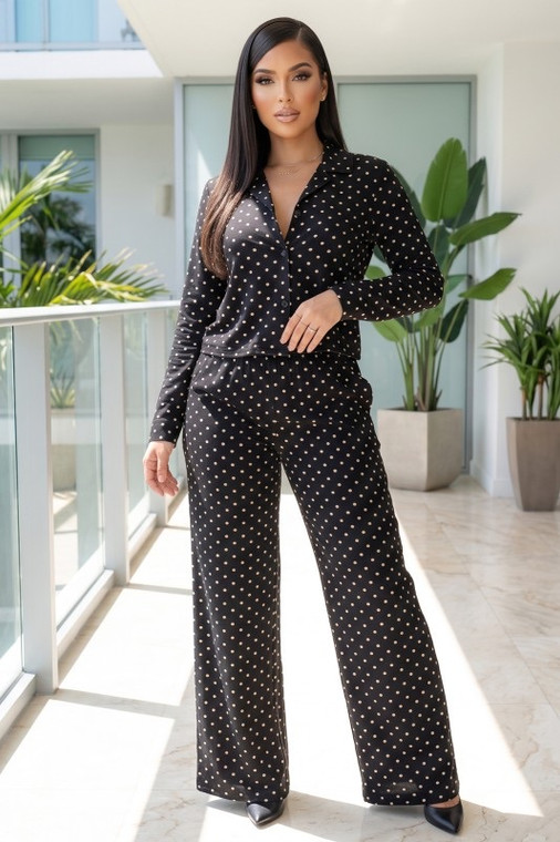 Polka Dots : black. Set 