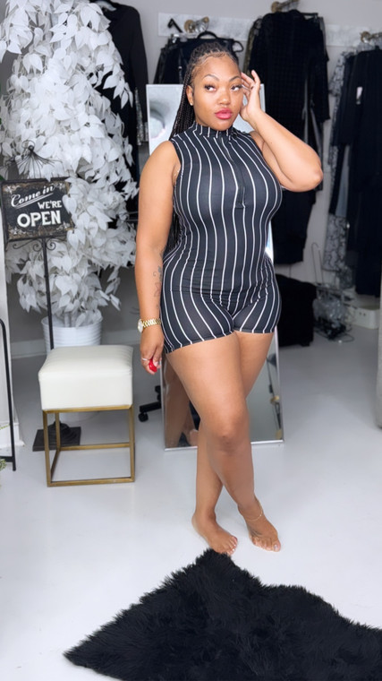 Going with the flow: black romper