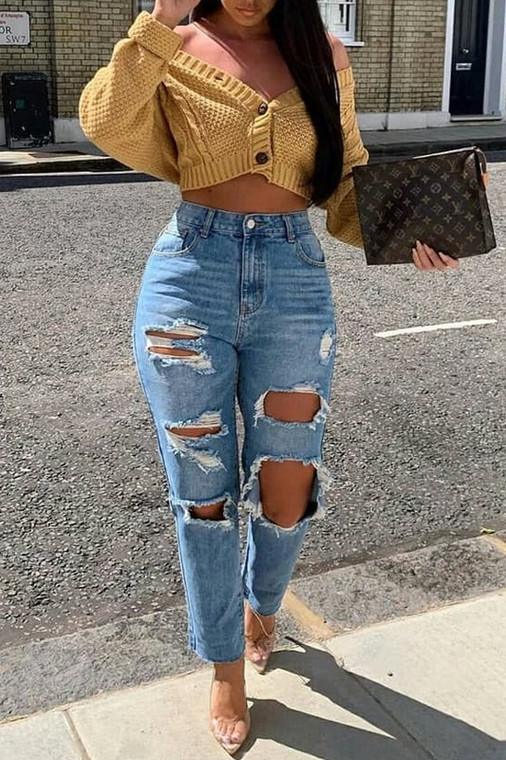 You got it girl crop mustard 