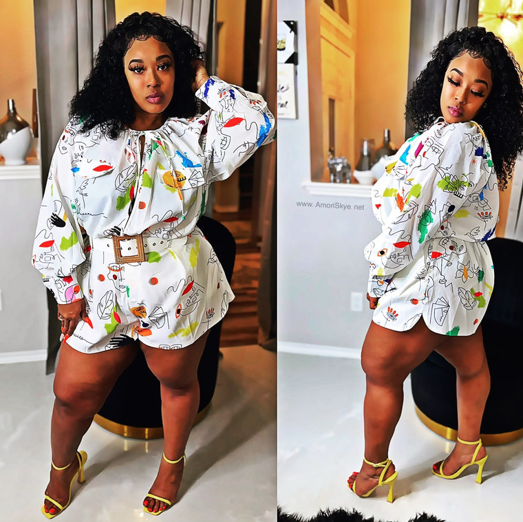 Piece of Art !! Plus size romper 