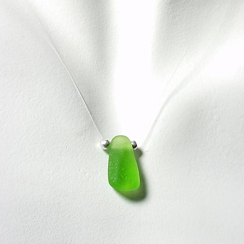 Lime Single-Glass Illusion Necklace