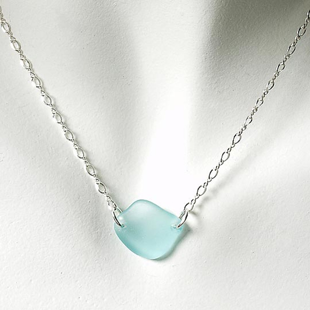 Aqua Glass Laurie Necklace