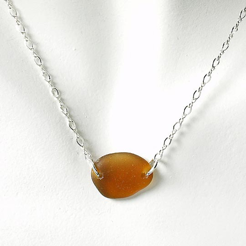 Brown Glass Laurie Necklace