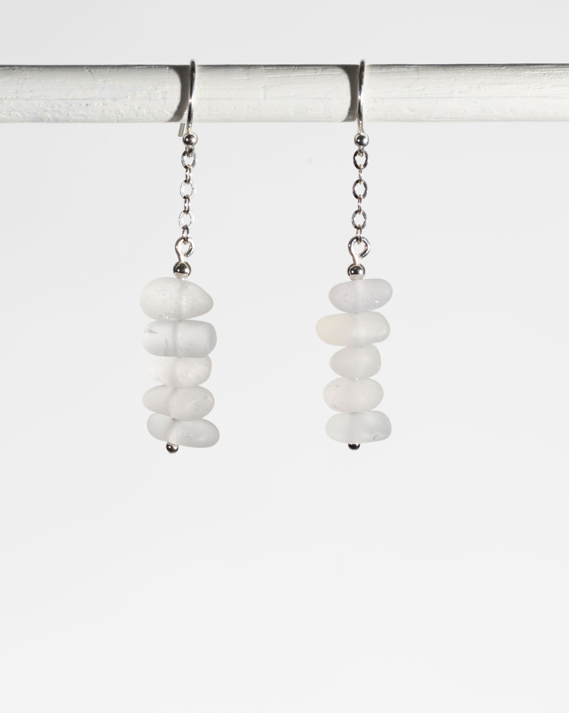 Sterling & Clear Stacked Earrings