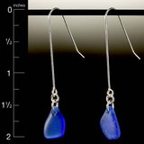 Cobalt Beach Glass French Wire Earrings