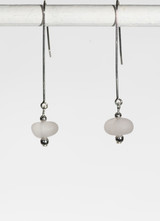 Minimalist Clear Center Drilled FW Earrings