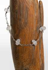 Clear Sea Glass Strung Bracelet