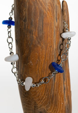 Blue & White Sea Strung Bracelet