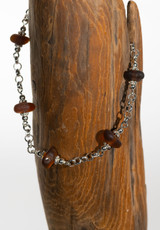 Brown Sea Glass Strung Bracelet