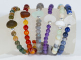 Gemstone and Beach Glass Stretch Bracelets - New Colors Available!